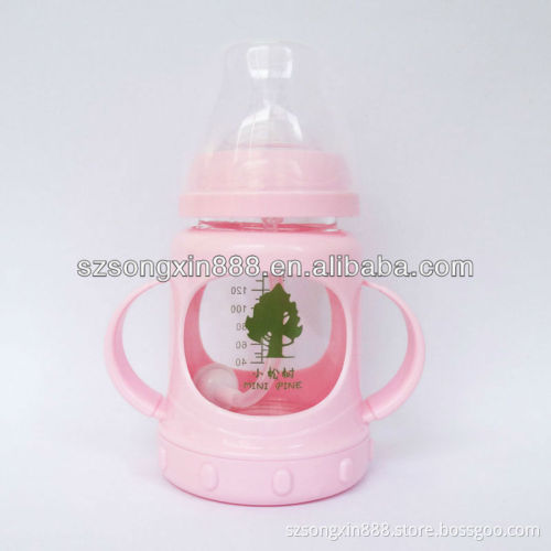 Safe and good use silicone baby feeding bottle